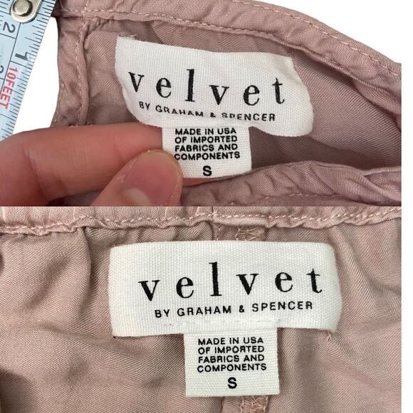 Anthropologie Velvet by Graham and Spencer Two Piece Blouse and Pants Set Sz S - Picture 11 of 13